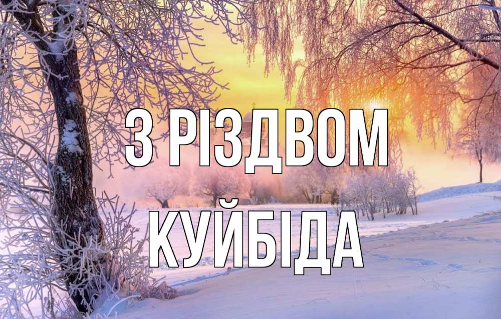 Открытка на каждый день з підписом, Куйбіда З Різдвом рождество, лес, зима 1 Прикольна листівка з побажанням онлайн скачати безкоштовно 