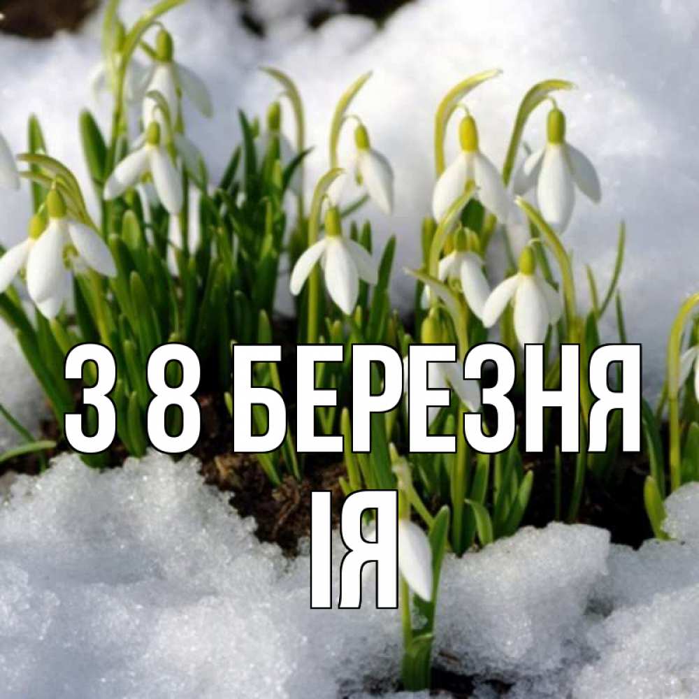 Открытка на каждый день з підписом, Ія З 8 БЕРЕЗНЯ цветы весенние Прикольна листівка з побажанням онлайн скачати безкоштовно 