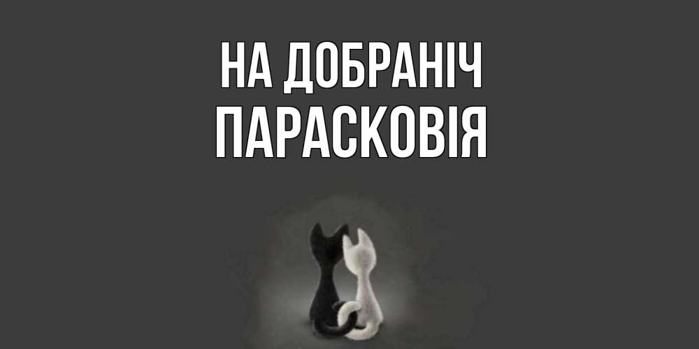 Открытка на каждый день з підписом, Парасковія На добраніч коты Прикольна листівка з побажанням онлайн скачати безкоштовно 