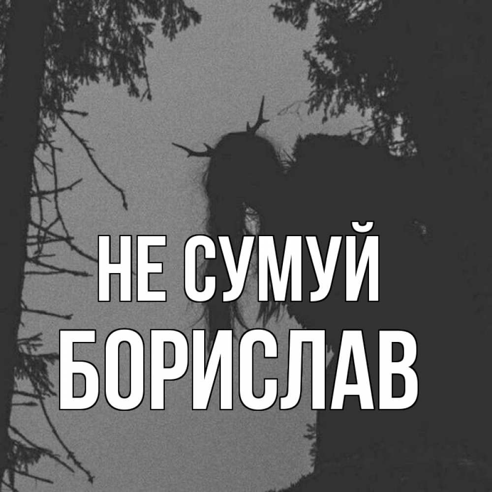 Открытка на каждый день з підписом, Борислав Не сумуй чудище лесное Прикольна листівка з побажанням онлайн скачати безкоштовно 