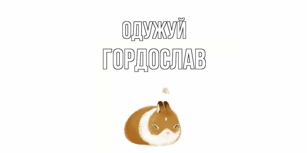 Открытка на каждый день з підписом, Гордослав Одужуй морская свинка на открытке с пожеланиями не болеть Прикольна листівка з побажанням онлайн скачати безкоштовно 