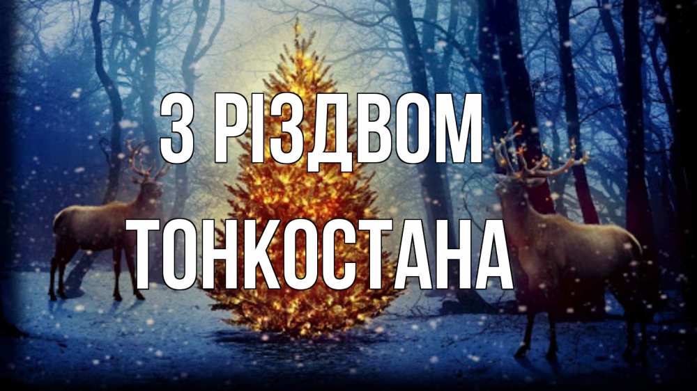 Открытка на каждый день з підписом, Тонкостана З Різдвом олени, новогодняя елка Прикольна листівка з побажанням онлайн скачати безкоштовно 