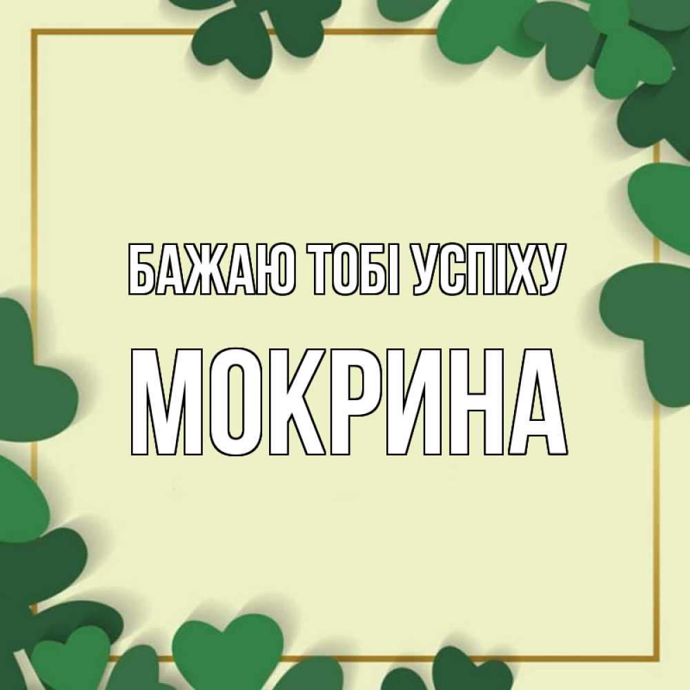 Открытка на каждый день з підписом, Мокрина Бажаю тобі успіху рамка 2 Прикольна листівка з побажанням онлайн скачати безкоштовно 