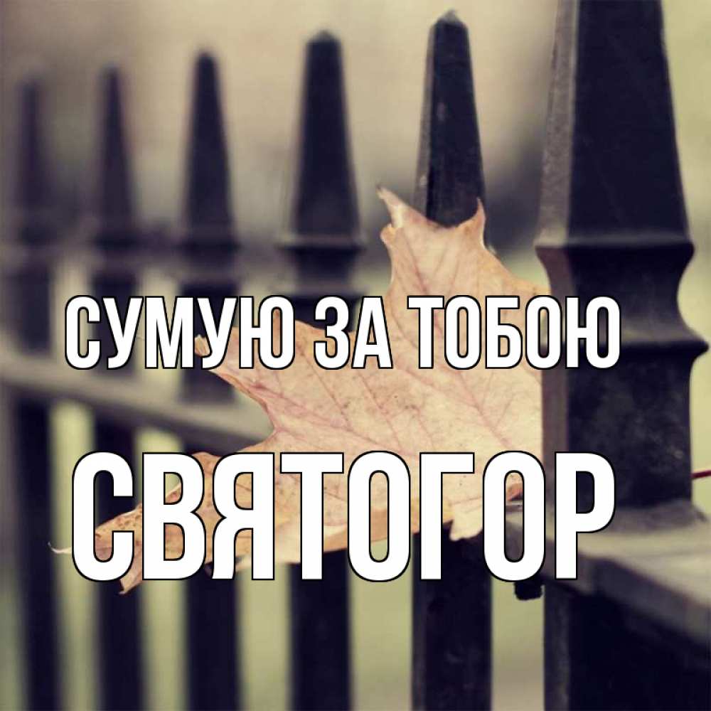 Открытка на каждый день з підписом, Святогор Сумую за тобою очень скучно Прикольна листівка з побажанням онлайн скачати безкоштовно 