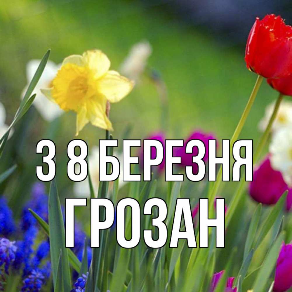 Открытка на каждый день з підписом, Грозан З 8 БЕРЕЗНЯ международный женский день 3 Прикольна листівка з побажанням онлайн скачати безкоштовно 