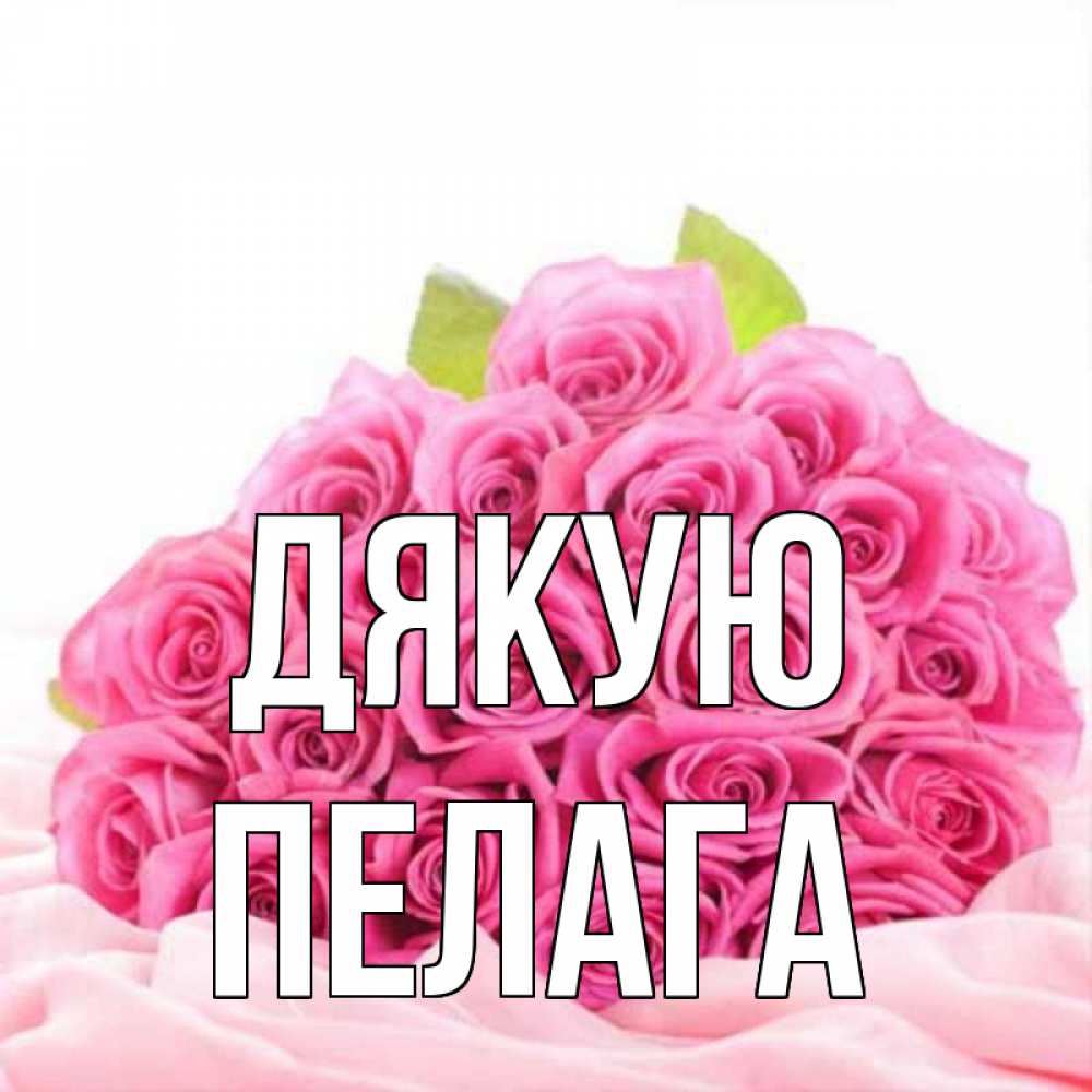 Открытка на каждый день з підписом, Пелага Дякую розовые розы с подписью Прикольна листівка з побажанням онлайн скачати безкоштовно 
