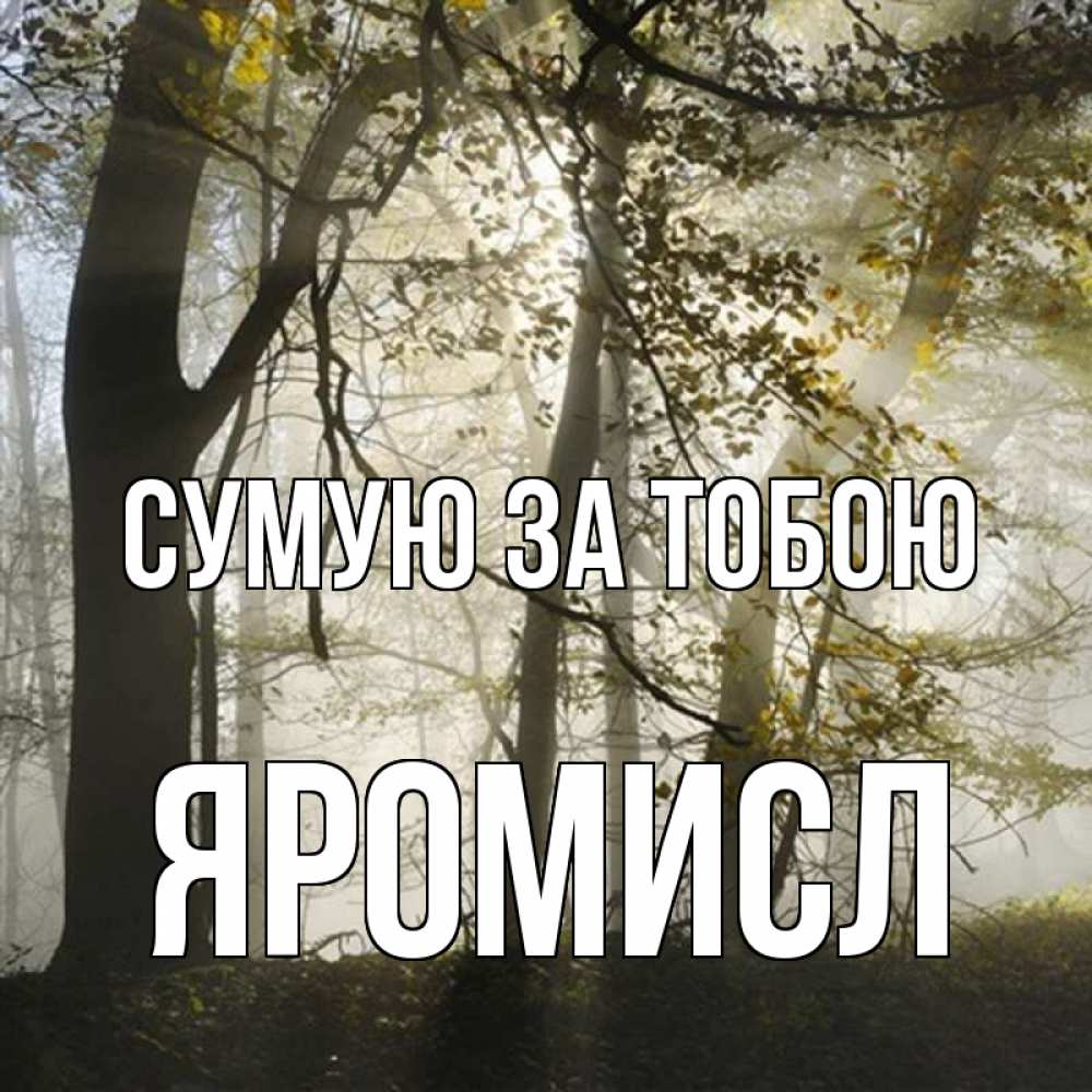Открытка на каждый день з підписом, Яромисл Сумую за тобою грустно Прикольна листівка з побажанням онлайн скачати безкоштовно 