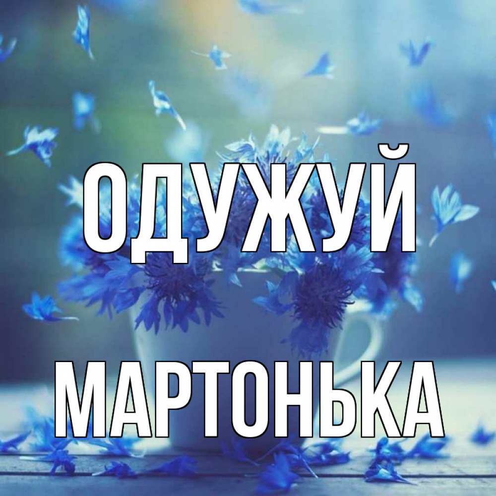 Открытка на каждый день з підписом, Мартонька Одужуй кружка с зельем и цветами Прикольна листівка з побажанням онлайн скачати безкоштовно 