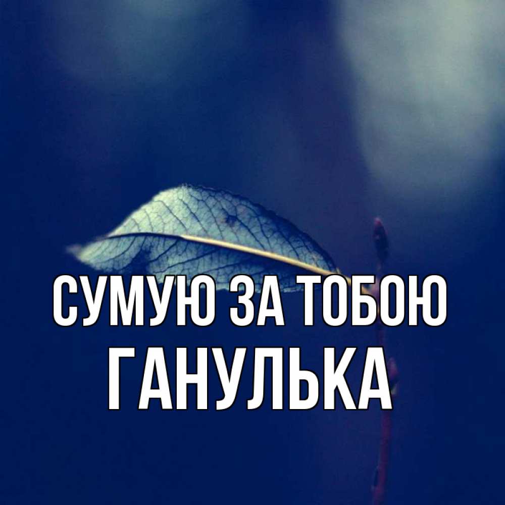 Открытка на каждый день з підписом, Ганулька Сумую за тобою одна ветка 1 Прикольна листівка з побажанням онлайн скачати безкоштовно 