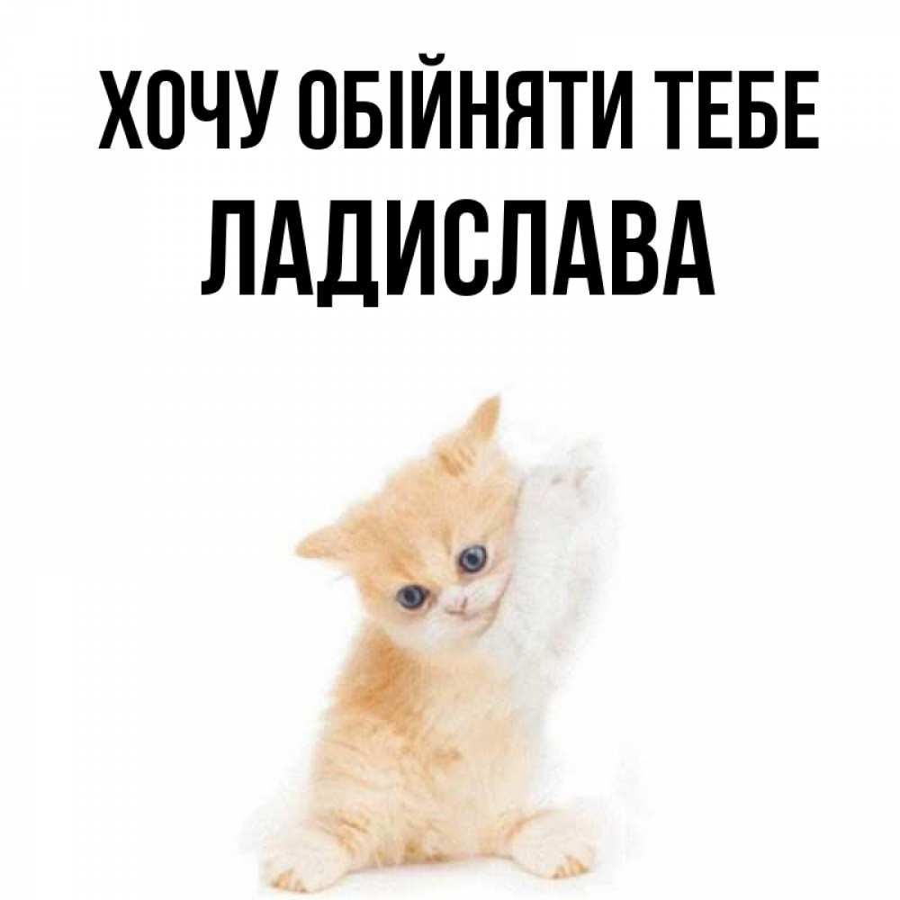 Открытка на каждый день з підписом, Ладислава Хочу обійняти тебе я хочу очень скорее обнимаешек Прикольна листівка з побажанням онлайн скачати безкоштовно 