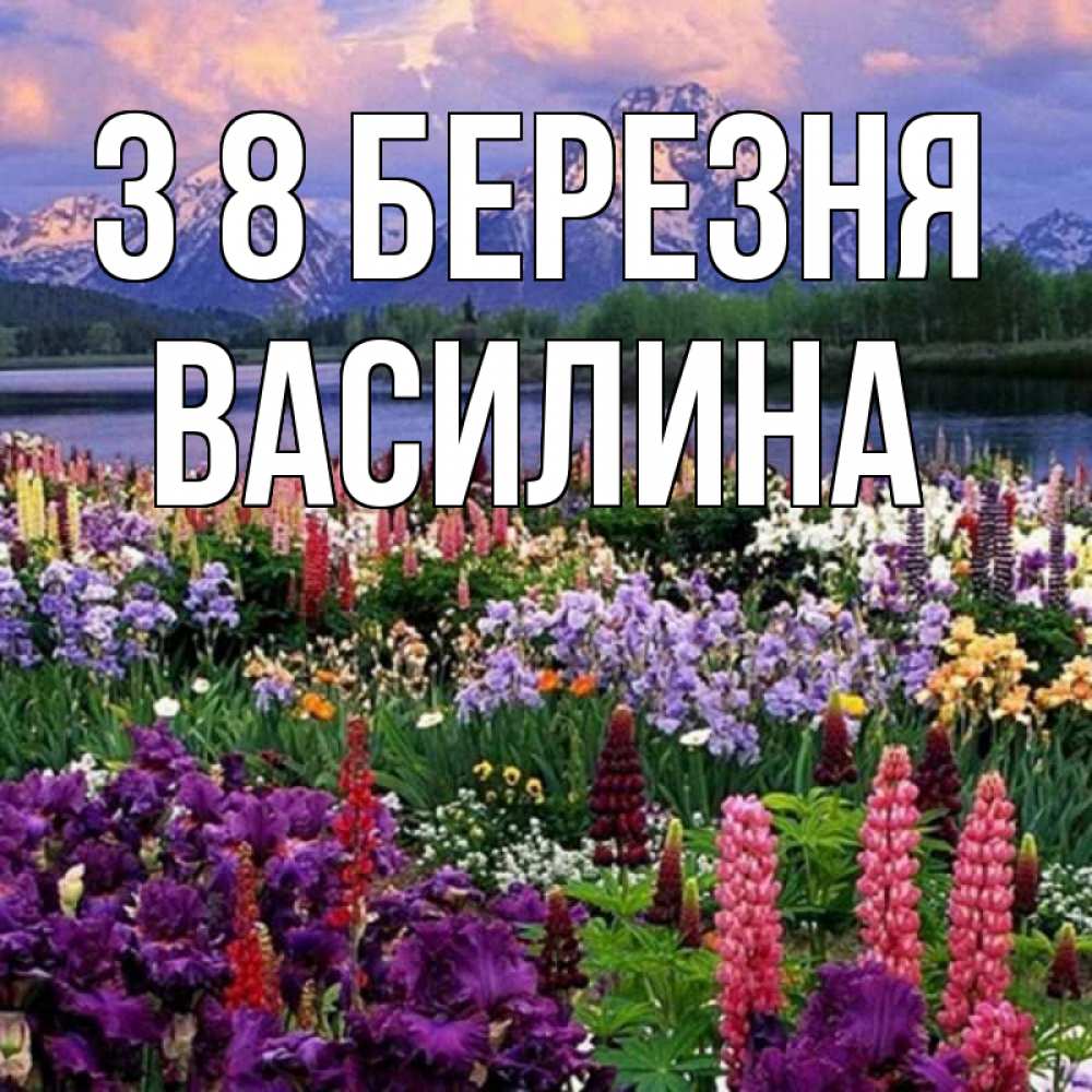 Открытка на каждый день з підписом, Василина З 8 БЕРЕЗНЯ международный женский день Прикольна листівка з побажанням онлайн скачати безкоштовно 