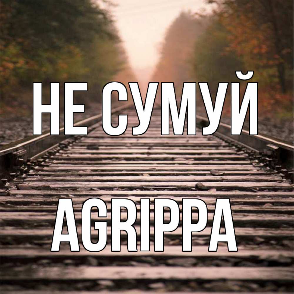 Открытка на каждый день з підписом, Agrippa Не сумуй лес и железная дорога Прикольна листівка з побажанням онлайн скачати безкоштовно 