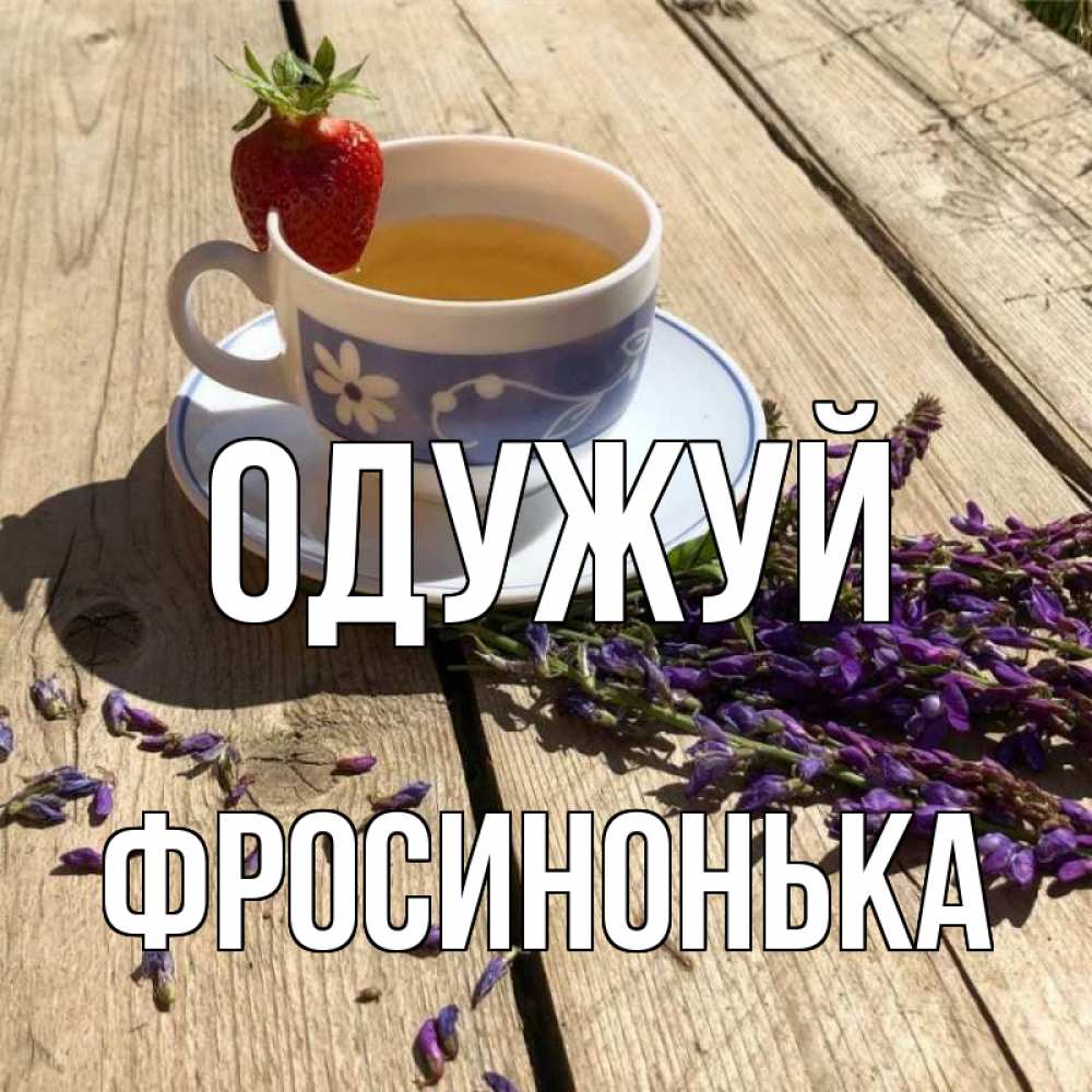 Открытка на каждый день з підписом, Фросинонька Одужуй чай Прикольна листівка з побажанням онлайн скачати безкоштовно 