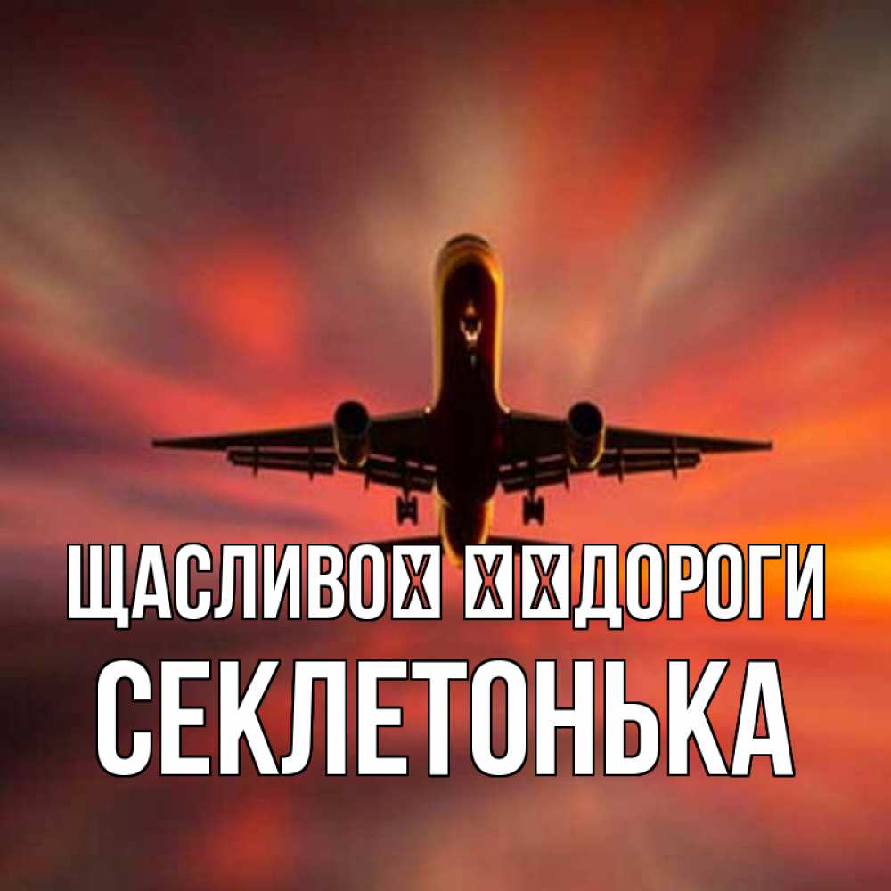 Открытка на каждый день з підписом, Секлетонька Щасливої ​​дороги самолет набирает высоту Прикольна листівка з побажанням онлайн скачати безкоштовно 