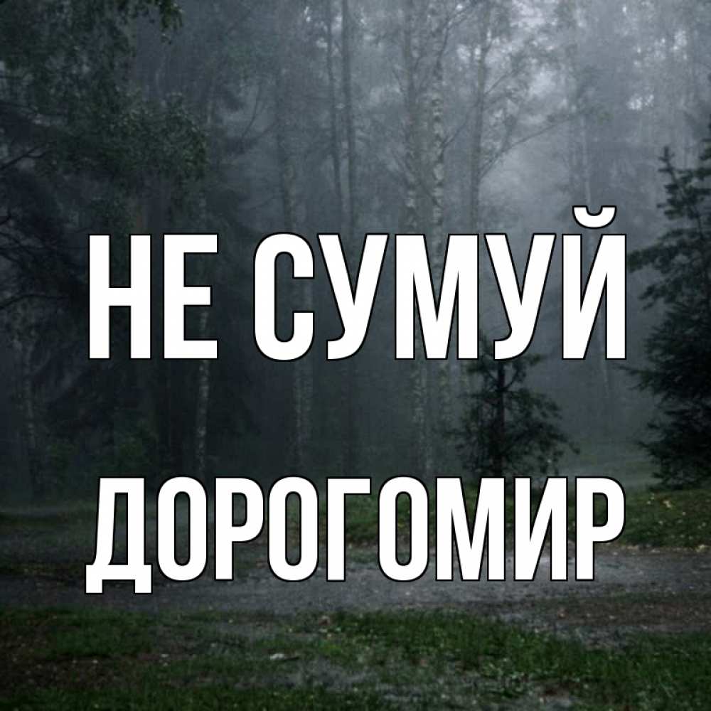 Открытка на каждый день з підписом, Дорогомир Не сумуй осень Прикольна листівка з побажанням онлайн скачати безкоштовно 