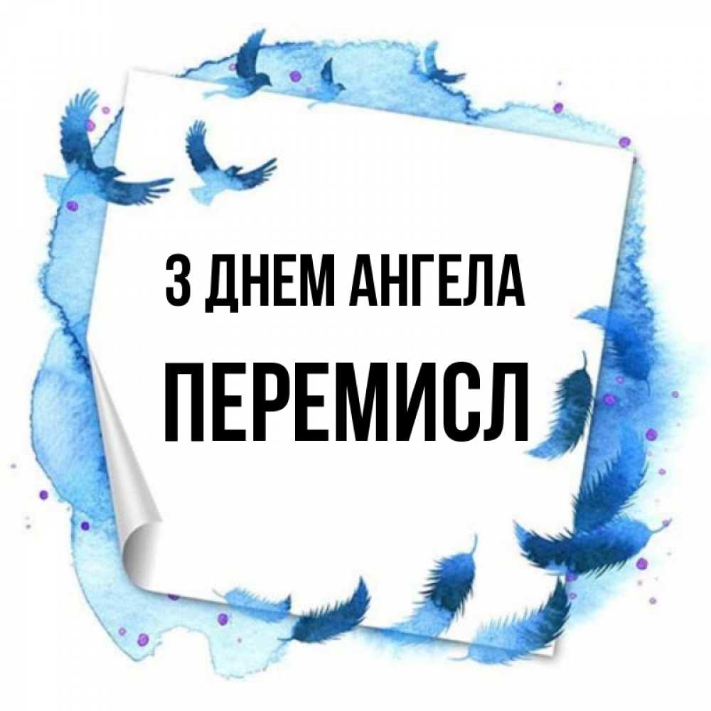 Открытка на каждый день з підписом, Перемисл З Днем ангела красивые птицы летят Прикольна листівка з побажанням онлайн скачати безкоштовно 