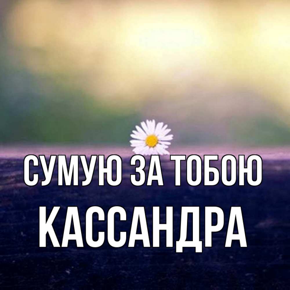 Открытка на каждый день з підписом, Кассандра Сумую за тобою приходи в гости Прикольна листівка з побажанням онлайн скачати безкоштовно 