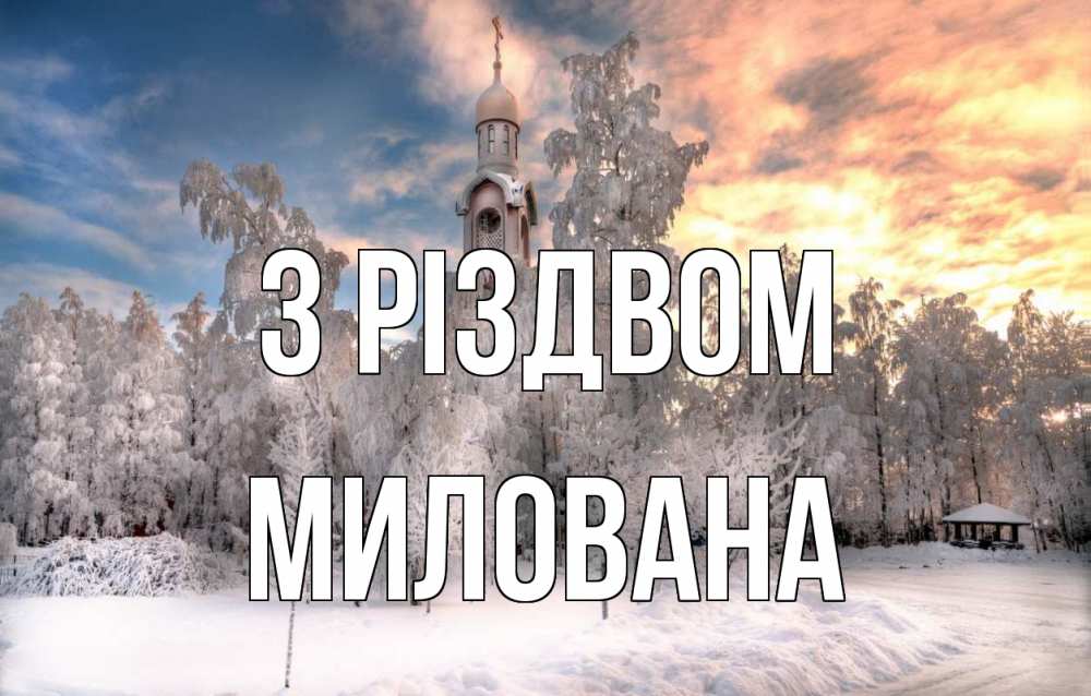 Открытка на каждый день з підписом, Милована З Різдвом лес, зима 2 Прикольна листівка з побажанням онлайн скачати безкоштовно 