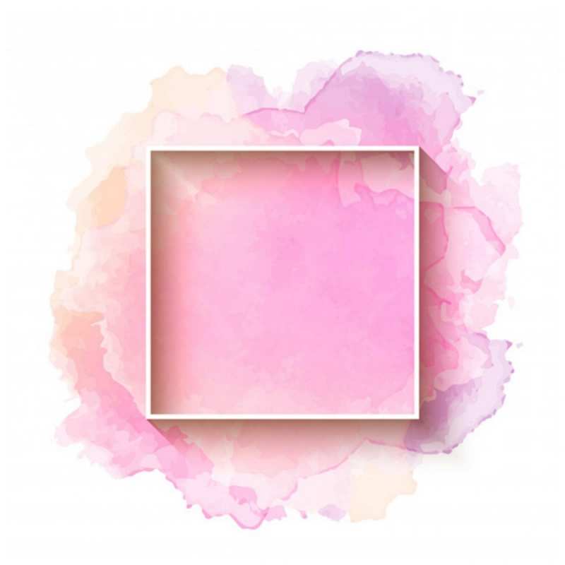 Открытка акварель розовая  рамка  Бажаю тобі успіху 