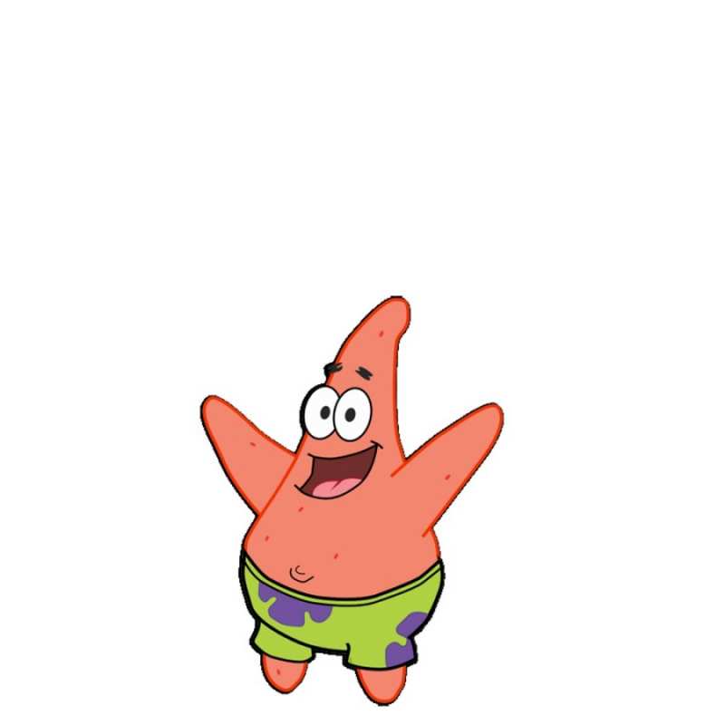 Открытка Патрик из спанч Боба  желает тебе хорошей дороги  Щасливої ​​дороги 