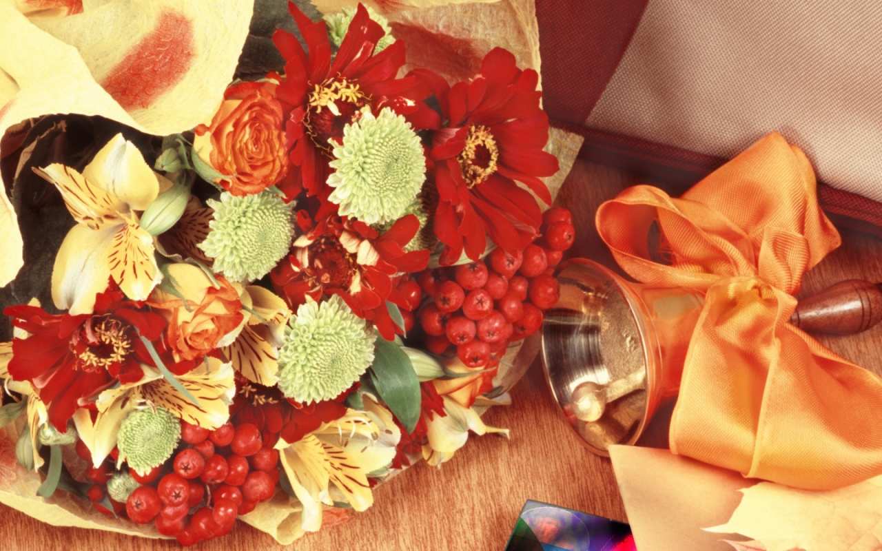 Открытка букет цветов 1 с днем учителя 1 З Днем вчителя 