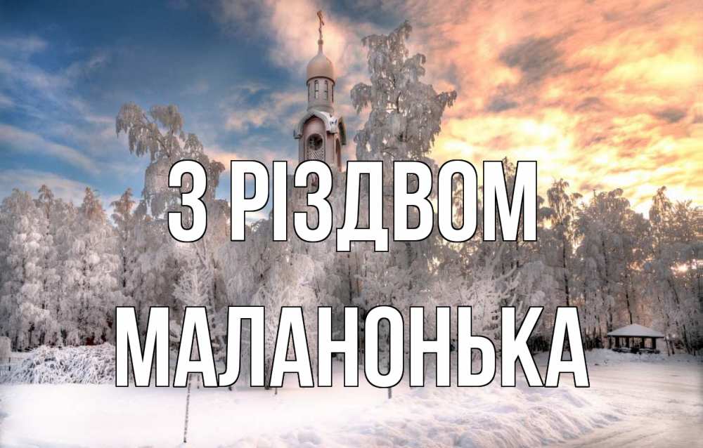 Открытка на каждый день з підписом, Маланонька З Різдвом лес, зима 2 Прикольна листівка з побажанням онлайн скачати безкоштовно 