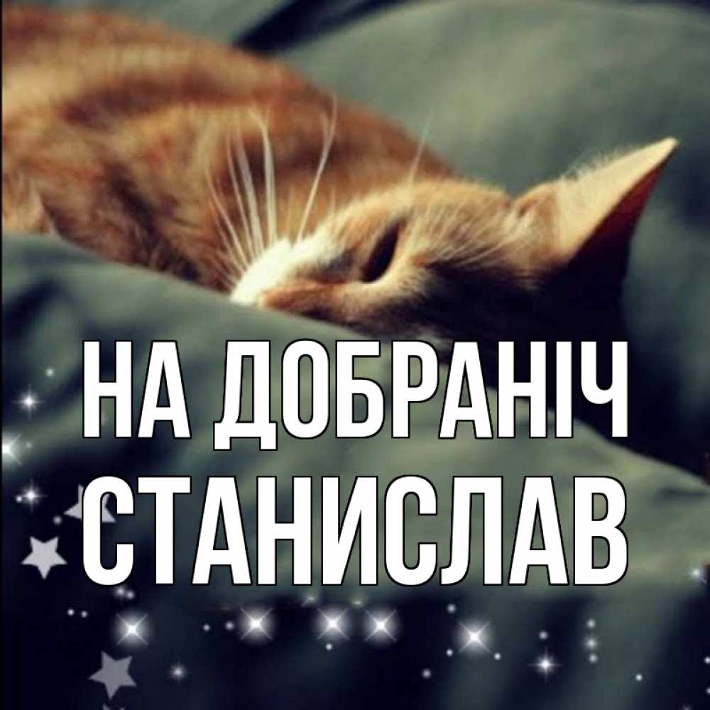 Открытка на каждый день з підписом, Станислав На добраніч кроватка Прикольна листівка з побажанням онлайн скачати безкоштовно 