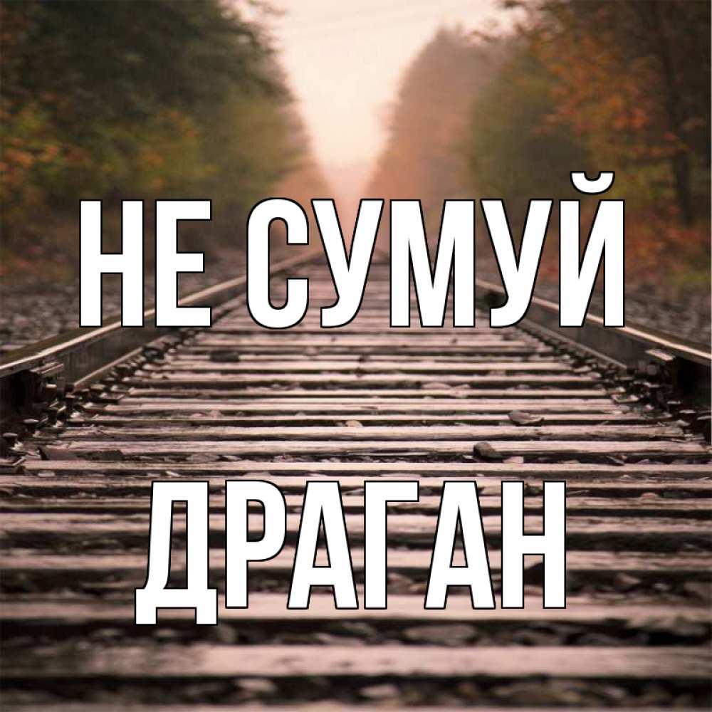 Открытка на каждый день з підписом, Драган Не сумуй лес и железная дорога Прикольна листівка з побажанням онлайн скачати безкоштовно 