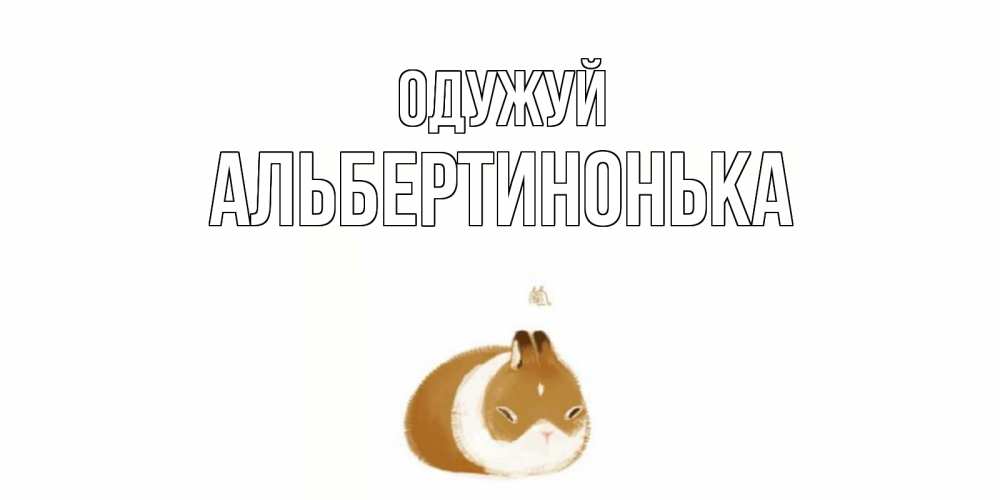 Открытка на каждый день з підписом, Альбертинонька Одужуй морская свинка на открытке с пожеланиями не болеть Прикольна листівка з побажанням онлайн скачати безкоштовно 