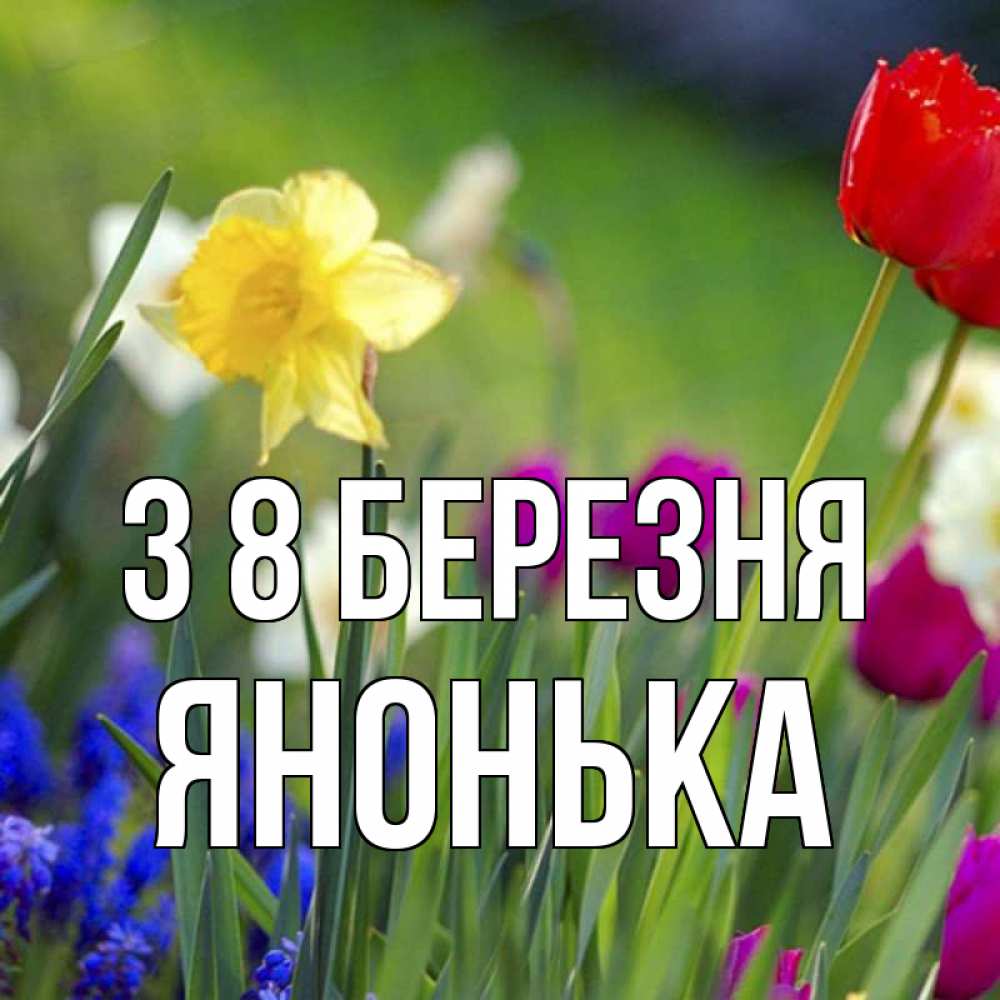 Открытка на каждый день з підписом, Янонька З 8 БЕРЕЗНЯ международный женский день 3 Прикольна листівка з побажанням онлайн скачати безкоштовно 
