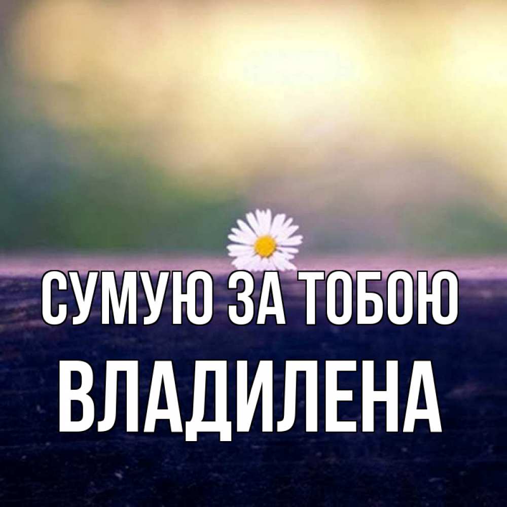 Открытка на каждый день з підписом, Владилена Сумую за тобою приходи в гости Прикольна листівка з побажанням онлайн скачати безкоштовно 