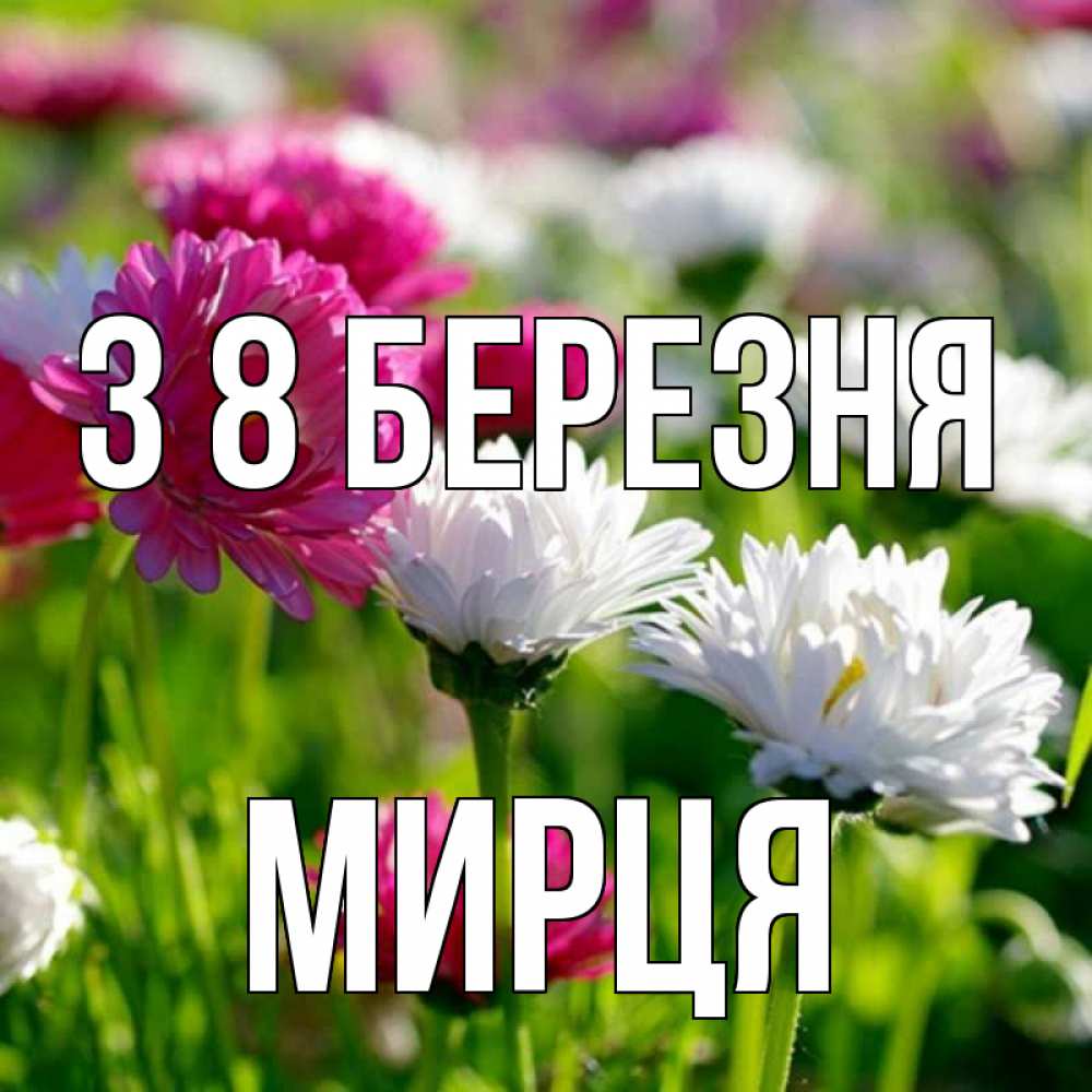 Открытка на каждый день з підписом, Мирця З 8 БЕРЕЗНЯ международный женский день 1 Прикольна листівка з побажанням онлайн скачати безкоштовно 