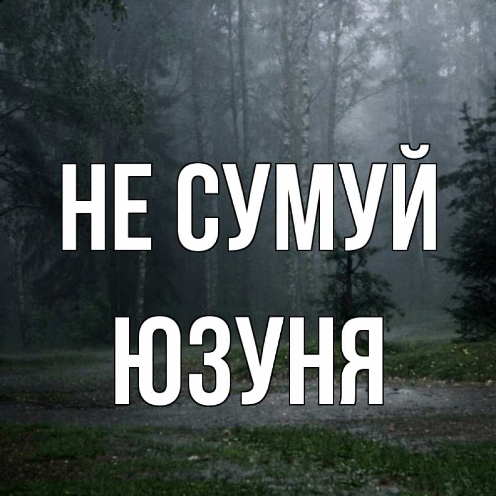 Открытка на каждый день з підписом, Юзуня Не сумуй осень Прикольна листівка з побажанням онлайн скачати безкоштовно 