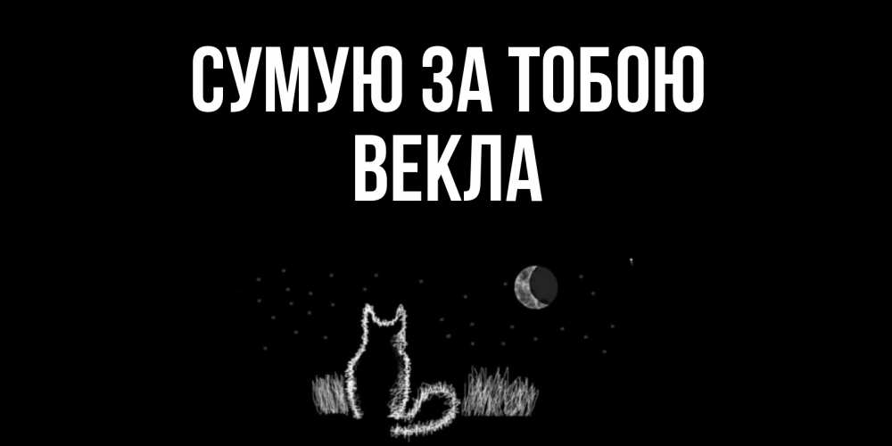 Открытка на каждый день з підписом, Векла Сумую за тобою кот Прикольна листівка з побажанням онлайн скачати безкоштовно 