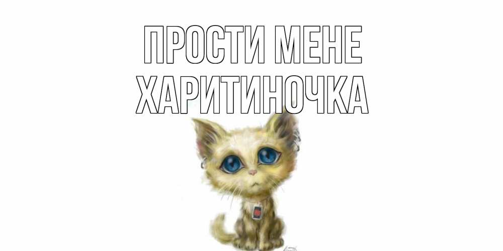 Открытка на каждый день з підписом, Харитиночка Прости мене прости меня открытка с котиком Прикольна листівка з побажанням онлайн скачати безкоштовно 