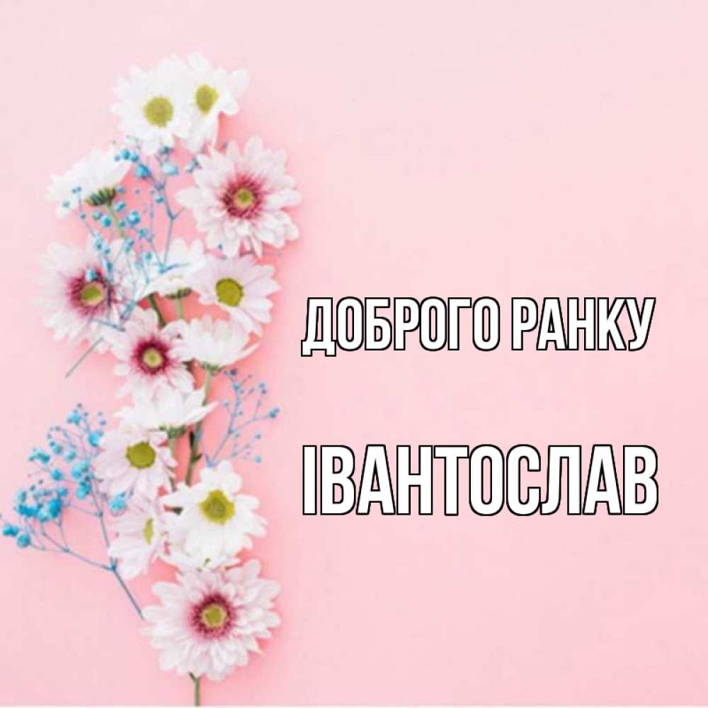 Открытка на каждый день з підписом, Івантослав Доброго ранку цветы с подписью Прикольна листівка з побажанням онлайн скачати безкоштовно 