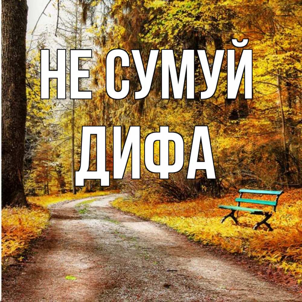 Открытка на каждый день з підписом, Дифа Не сумуй зеленая лавочка Прикольна листівка з побажанням онлайн скачати безкоштовно 