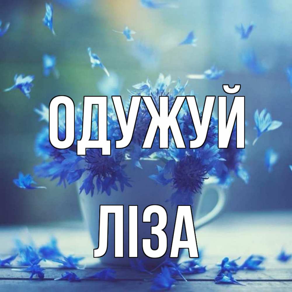Открытка на каждый день з підписом, Ліза Одужуй кружка с зельем и цветами Прикольна листівка з побажанням онлайн скачати безкоштовно 