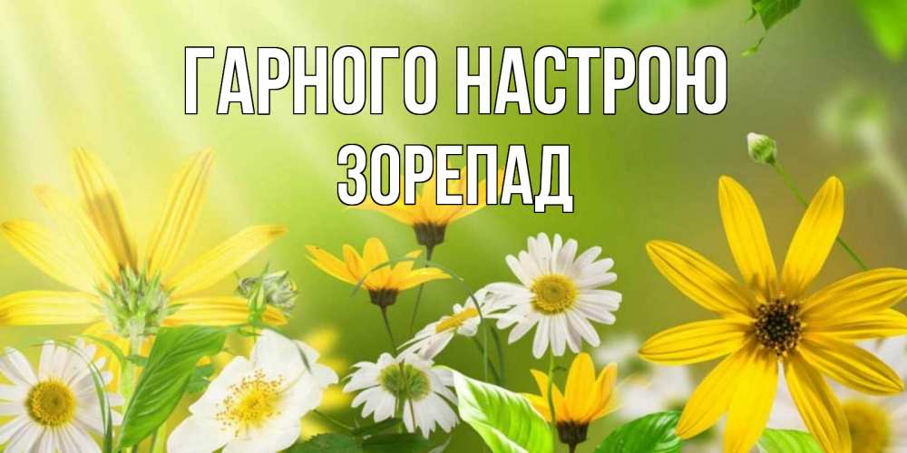 Открытка на каждый день з підписом, Зорепад Гарного настрою цветы Прикольна листівка з побажанням онлайн скачати безкоштовно 