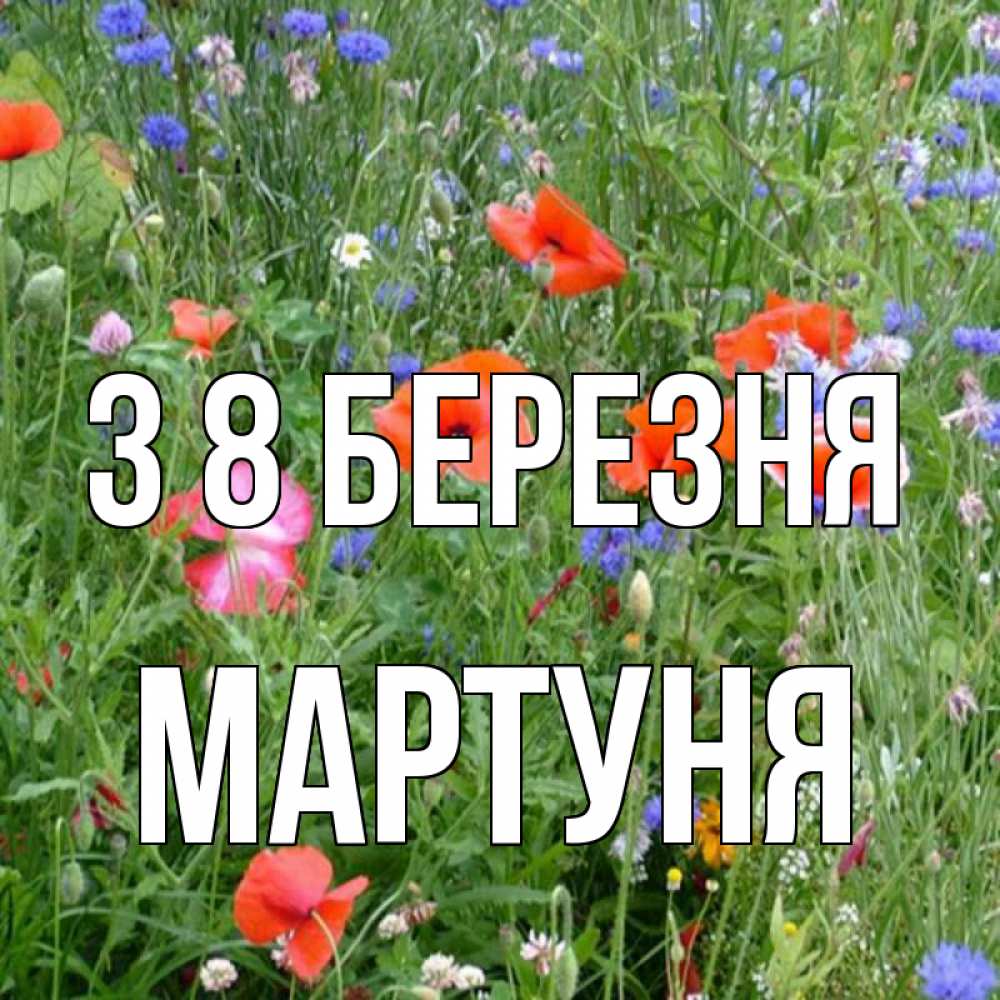 Открытка на каждый день з підписом, Мартуня З 8 БЕРЕЗНЯ международный женский день 4 Прикольна листівка з побажанням онлайн скачати безкоштовно 