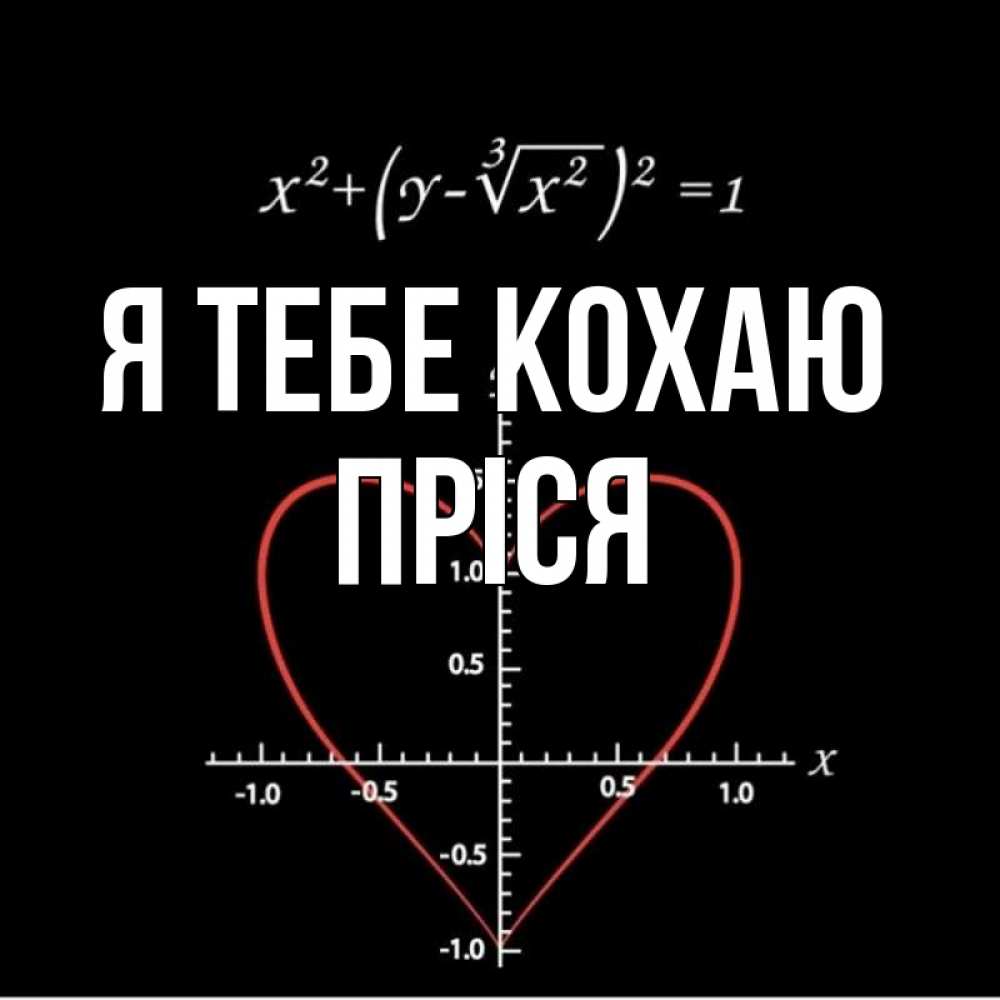 Открытка на каждый день з підписом, Пріся Я тебе кохаю сердечная формула Прикольна листівка з побажанням онлайн скачати безкоштовно 