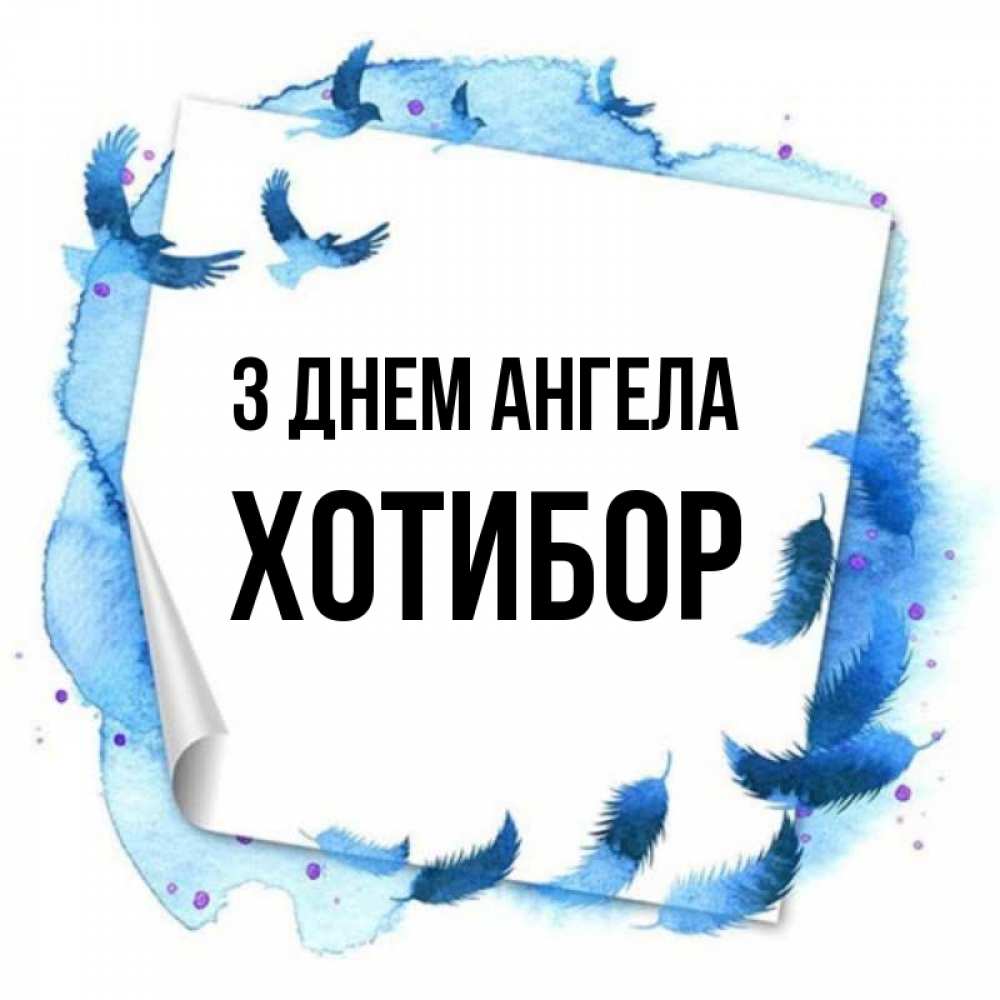 Открытка на каждый день з підписом, Хотибор З Днем ангела красивые птицы летят Прикольна листівка з побажанням онлайн скачати безкоштовно 