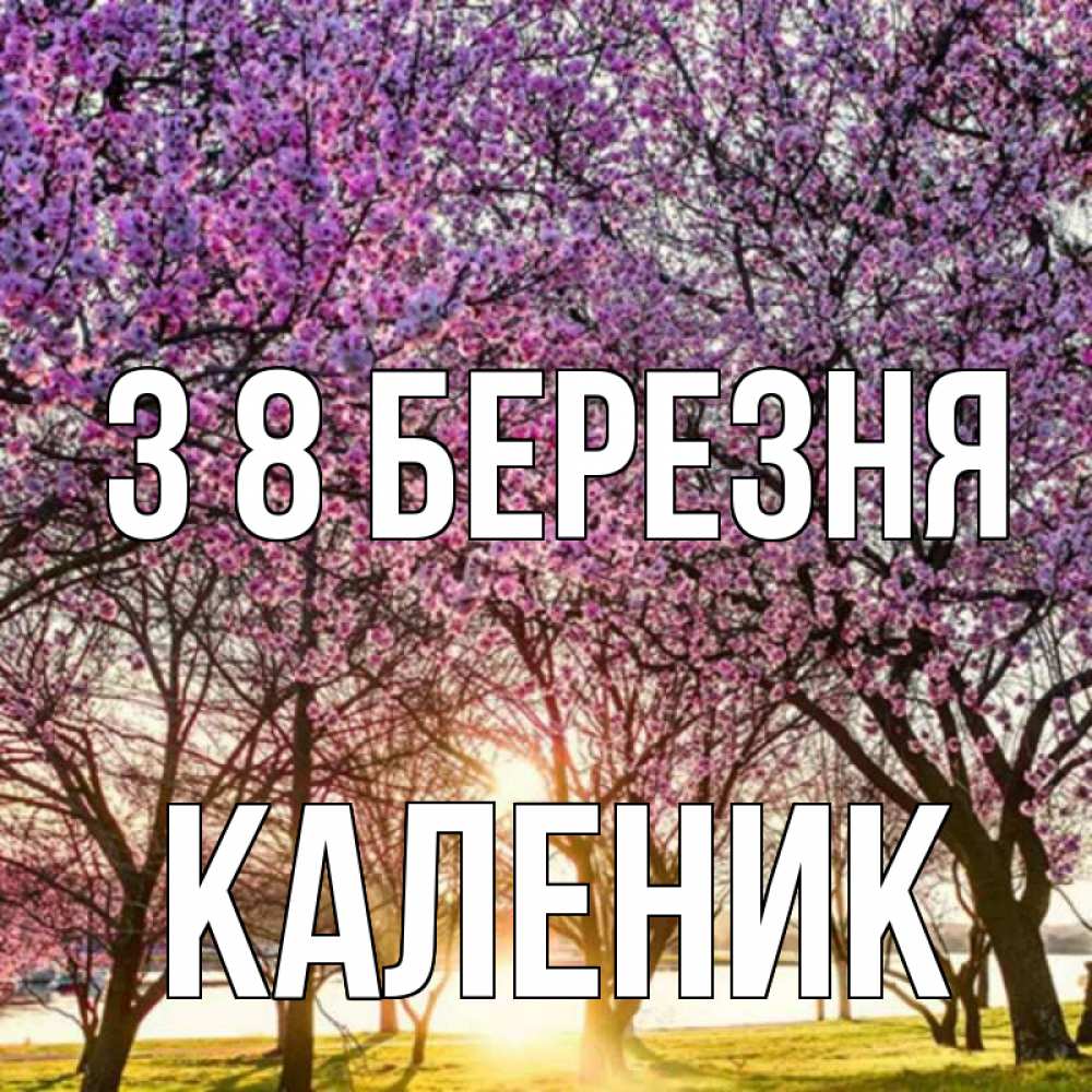 Открытка на каждый день з підписом, Каленик З 8 БЕРЕЗНЯ международный женский день Прикольна листівка з побажанням онлайн скачати безкоштовно 