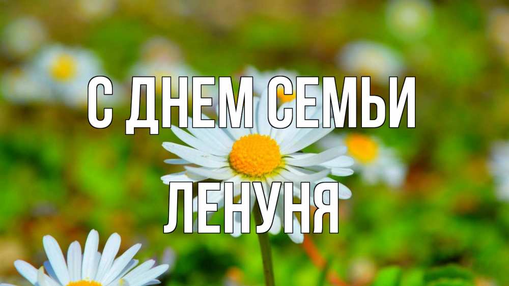 Открытка на каждый день з підписом, Ленуня С днем семьи с днем семьи Прикольна листівка з побажанням онлайн скачати безкоштовно 
