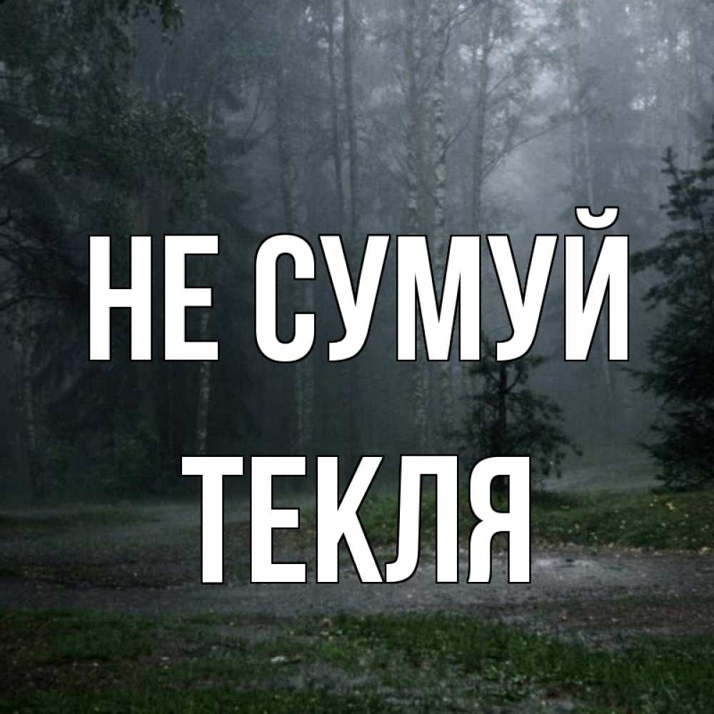 Открытка на каждый день з підписом, Текля Не сумуй осень Прикольна листівка з побажанням онлайн скачати безкоштовно 