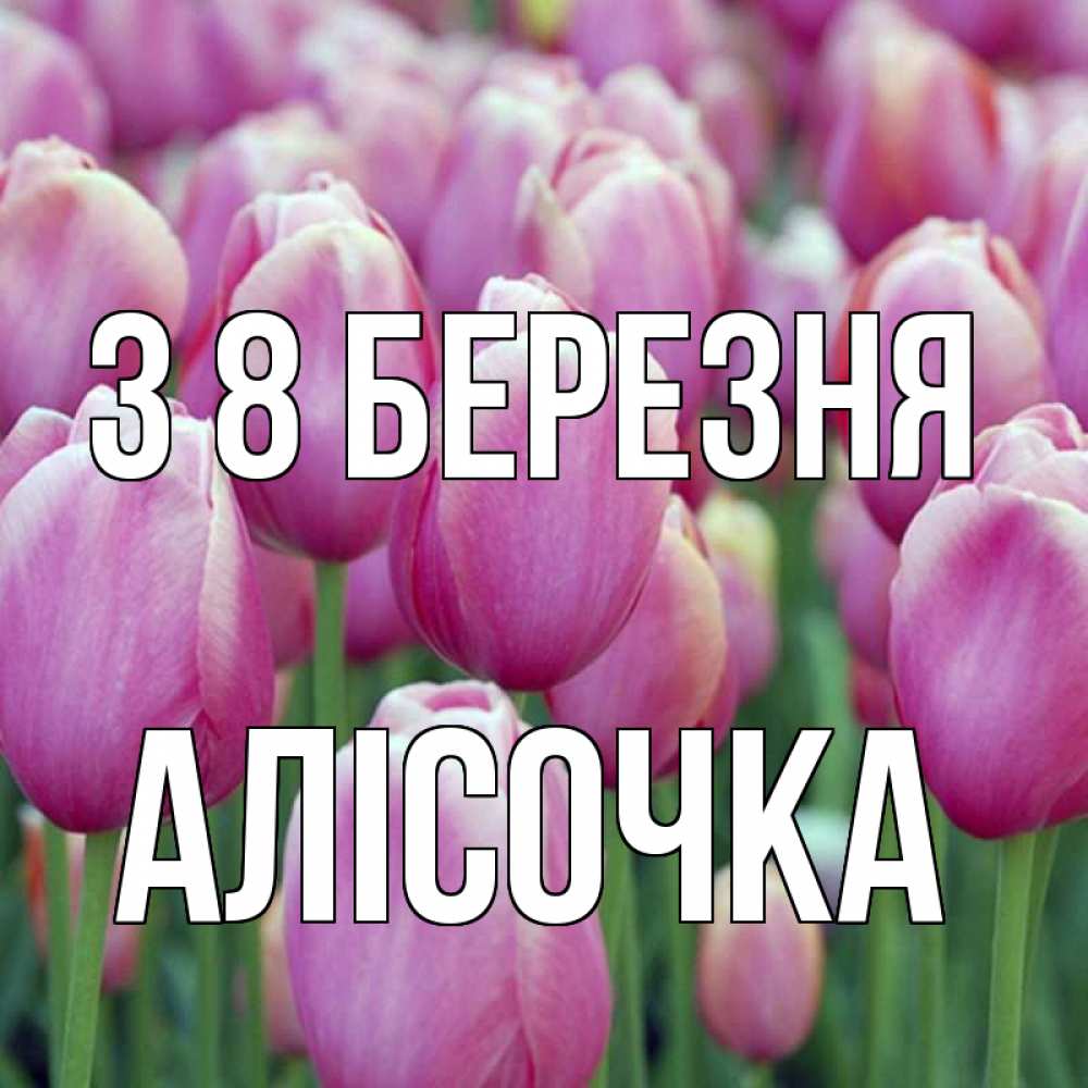 Открытка на каждый день з підписом, Алісочка З 8 БЕРЕЗНЯ на международный женский день 3 Прикольна листівка з побажанням онлайн скачати безкоштовно 