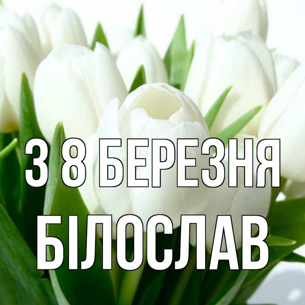 Открытка на каждый день з підписом, Білослав З 8 БЕРЕЗНЯ цветы Прикольна листівка з побажанням онлайн скачати безкоштовно 