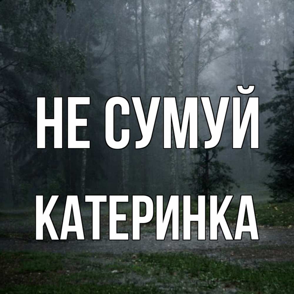 Открытка на каждый день з підписом, Катеринка Не сумуй осень Прикольна листівка з побажанням онлайн скачати безкоштовно 