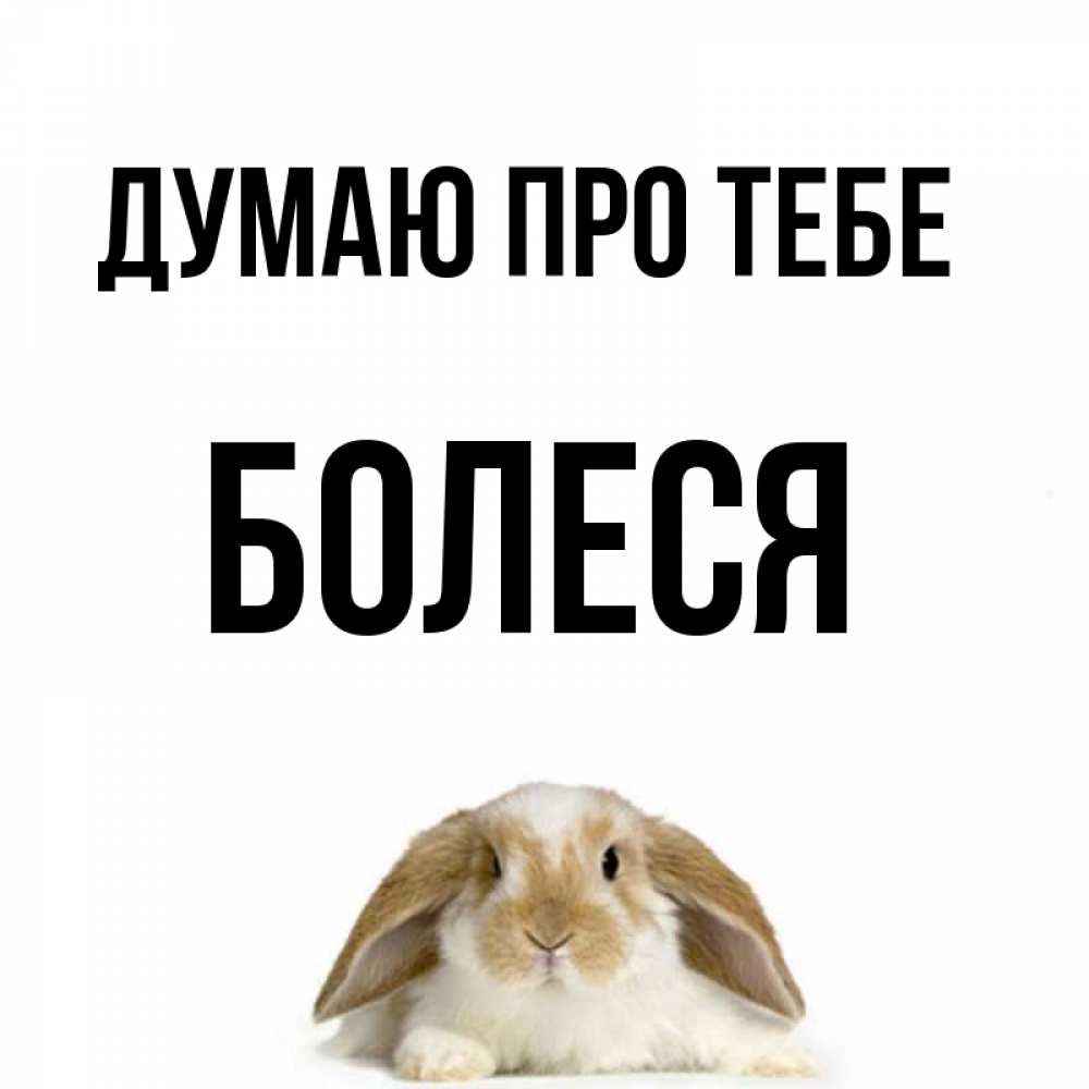 Открытка на каждый день з підписом, Болеся Думаю про тебе подписать своими руками онлайн Прикольна листівка з побажанням онлайн скачати безкоштовно 
