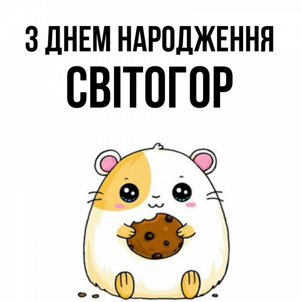Открытка на каждый день з підписом, Світогор З Днем народження с днюхой Прикольна листівка з побажанням онлайн скачати безкоштовно 